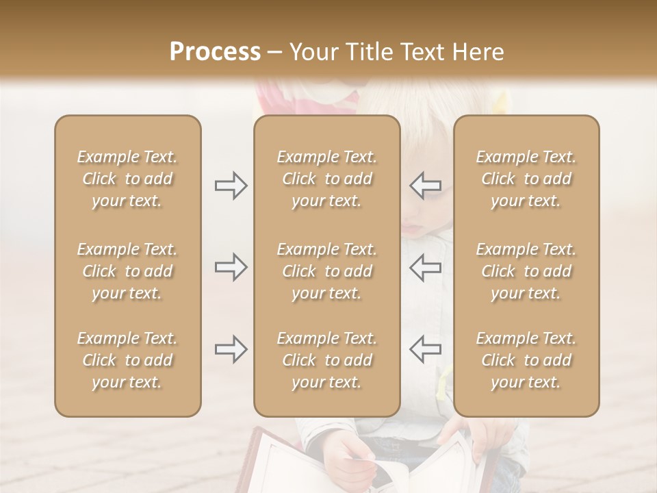 Two Children Sitting On The Ground Reading A Book PowerPoint Template