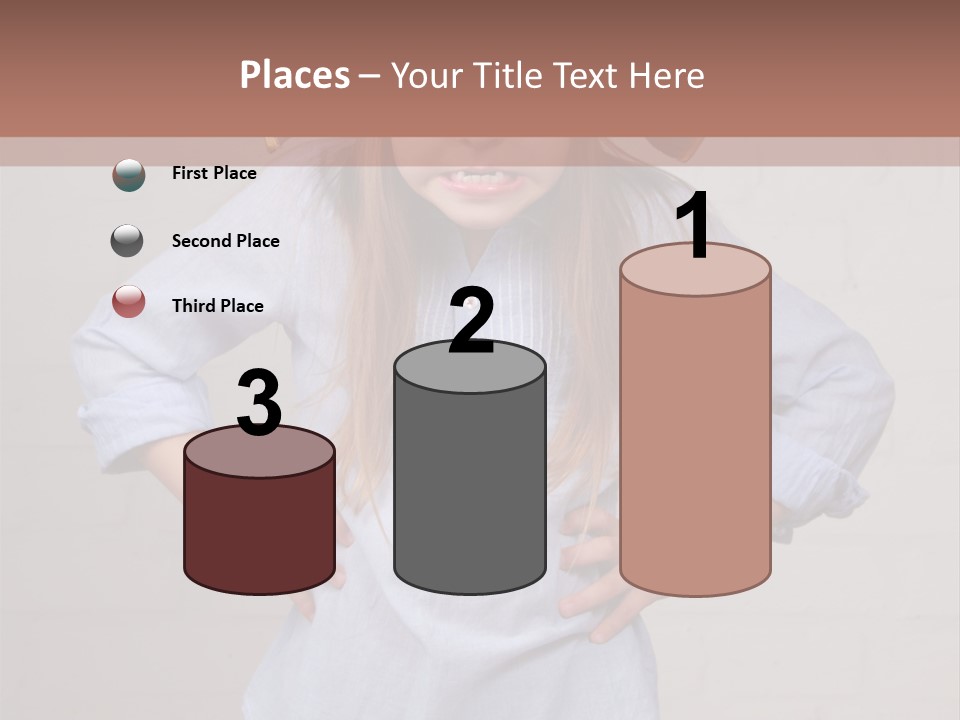 A Little Girl Wearing A Pirate Hat With A Skull On It PowerPoint Template