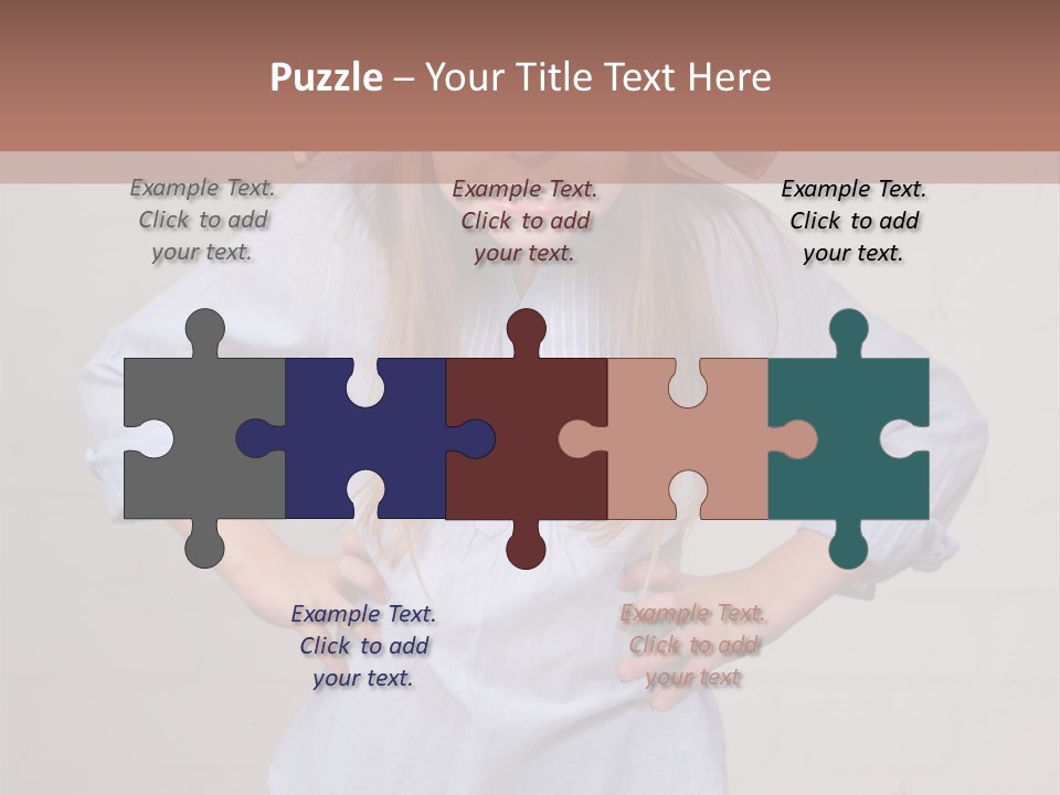 A Little Girl Wearing A Pirate Hat With A Skull On It PowerPoint Template