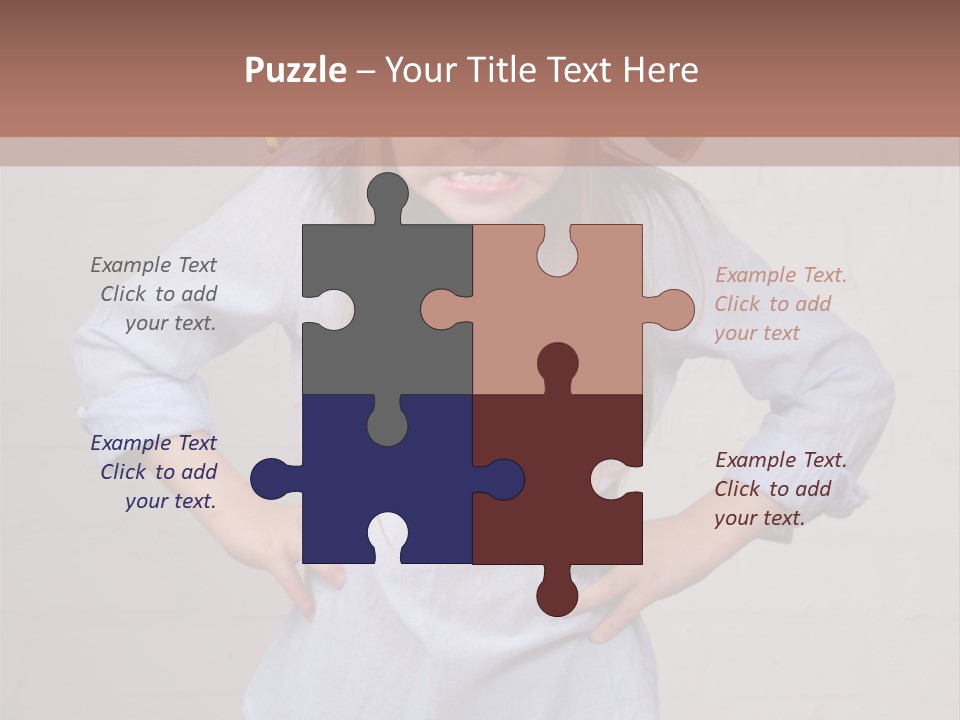 A Little Girl Wearing A Pirate Hat With A Skull On It PowerPoint Template