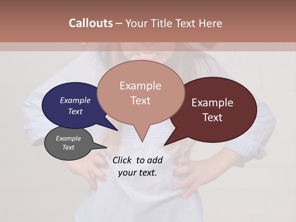 A Little Girl Wearing A Pirate Hat With A Skull On It PowerPoint Template