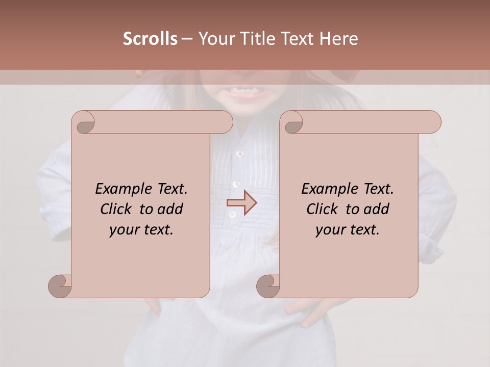 A Little Girl Wearing A Pirate Hat With A Skull On It PowerPoint Template