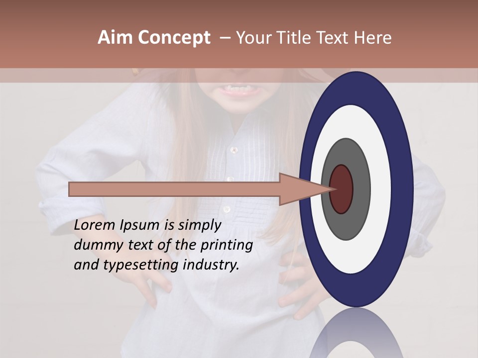 A Little Girl Wearing A Pirate Hat With A Skull On It PowerPoint Template