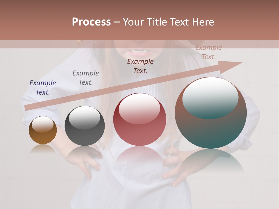 A Little Girl Wearing A Pirate Hat With A Skull On It PowerPoint Template