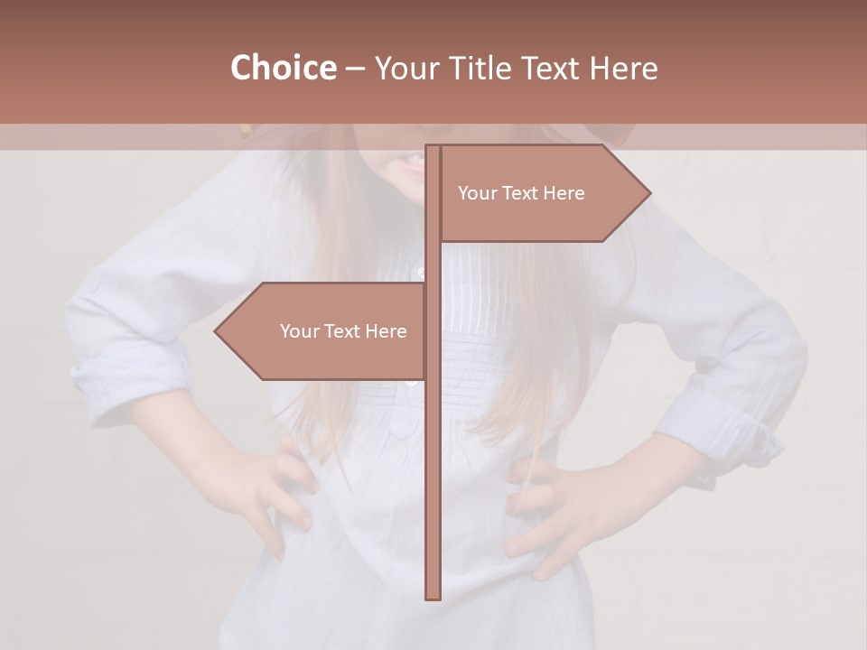 A Little Girl Wearing A Pirate Hat With A Skull On It PowerPoint Template