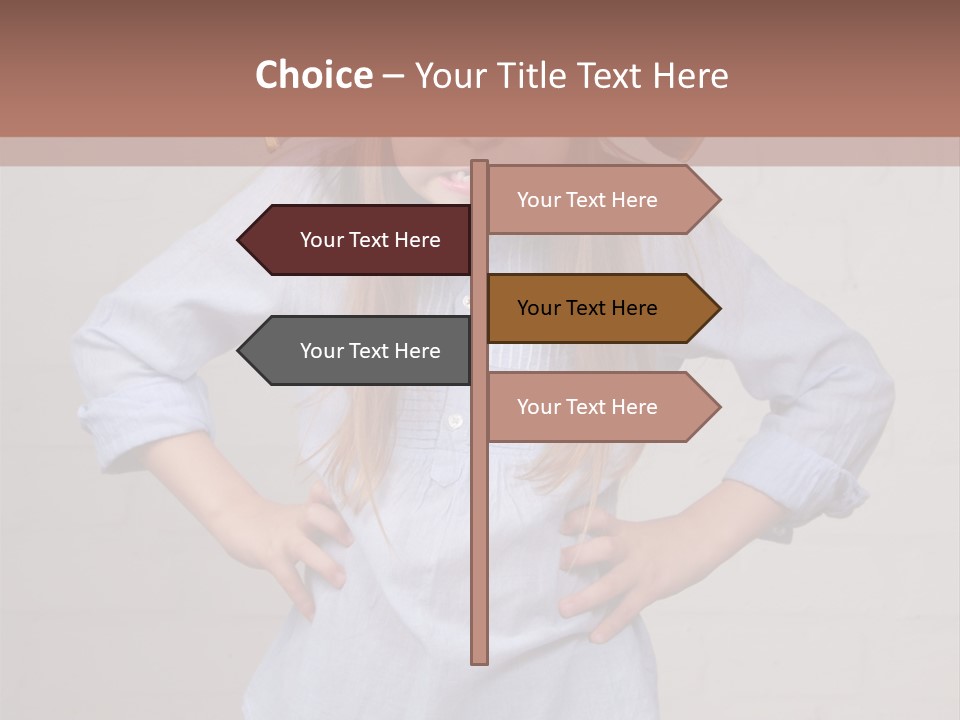 A Little Girl Wearing A Pirate Hat With A Skull On It PowerPoint Template