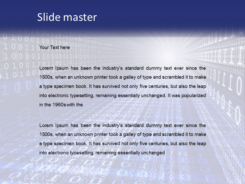 A Blue And White Background With Numbers In It PowerPoint Template