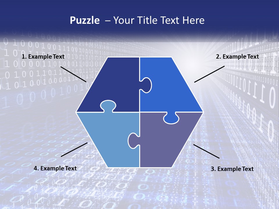 A Blue And White Background With Numbers In It PowerPoint Template