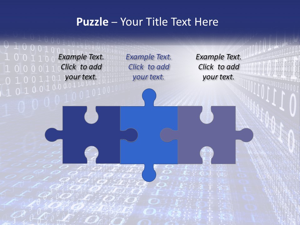 A Blue And White Background With Numbers In It PowerPoint Template