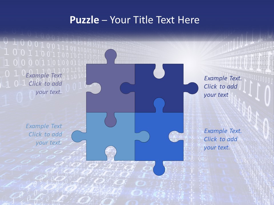 A Blue And White Background With Numbers In It PowerPoint Template