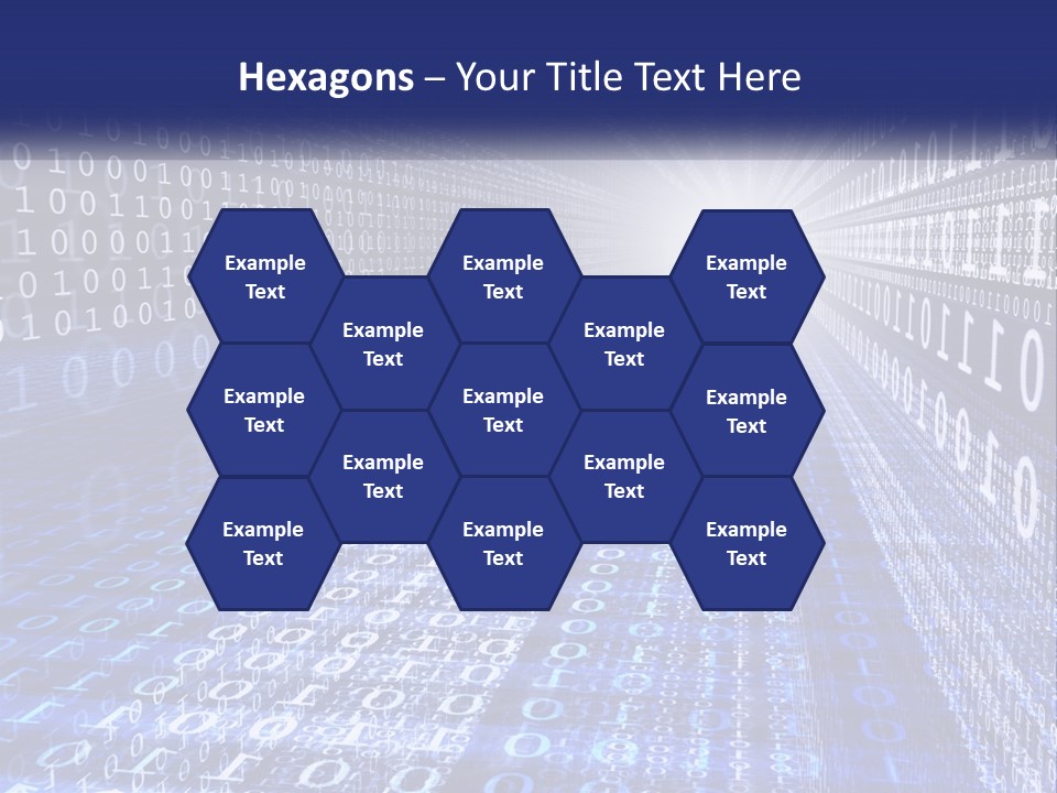 A Blue And White Background With Numbers In It PowerPoint Template