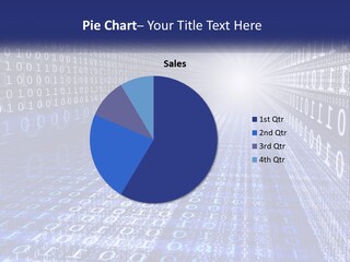 A Blue And White Background With Numbers In It PowerPoint Template