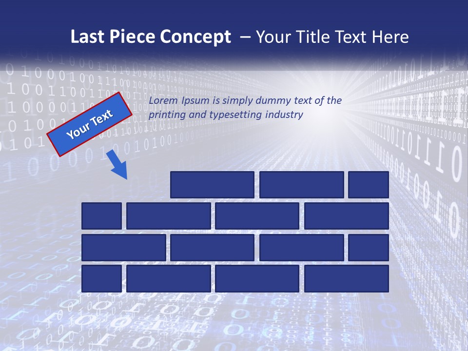 A Blue And White Background With Numbers In It PowerPoint Template