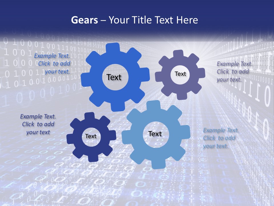 A Blue And White Background With Numbers In It PowerPoint Template