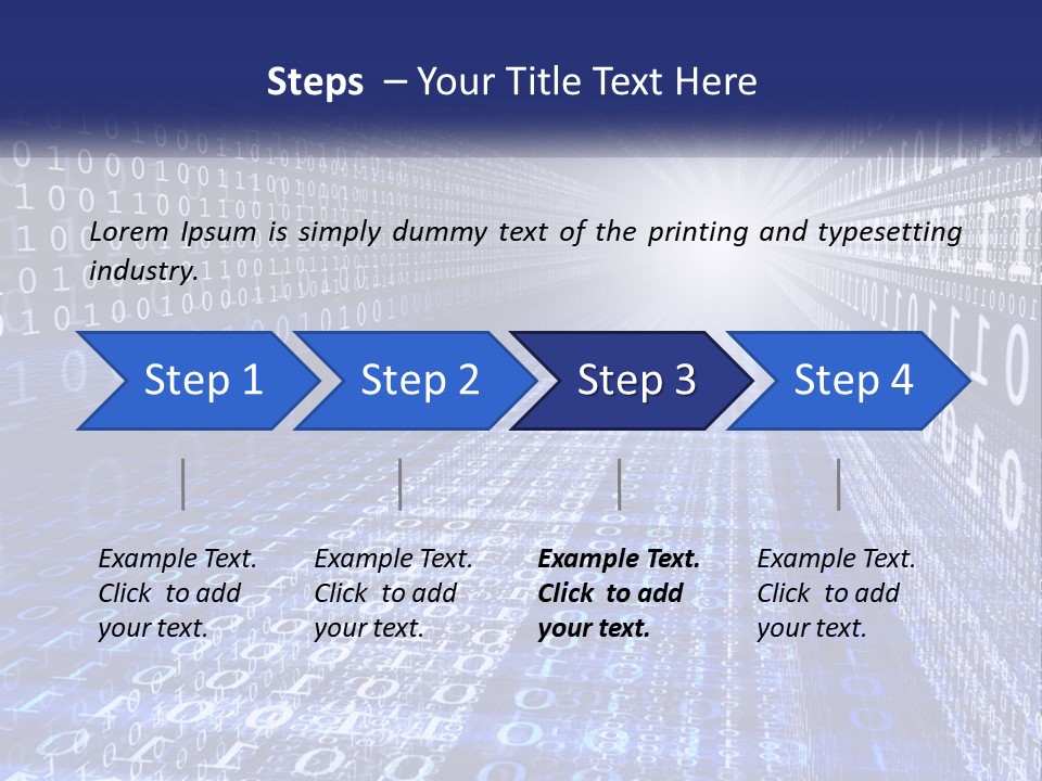 A Blue And White Background With Numbers In It PowerPoint Template