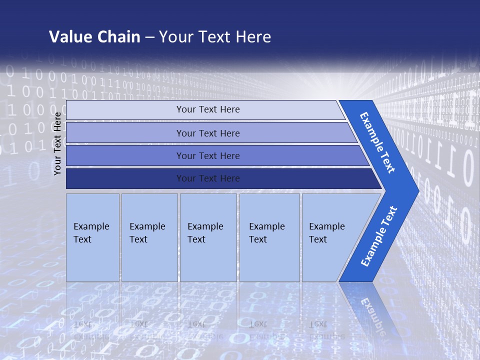 A Blue And White Background With Numbers In It PowerPoint Template