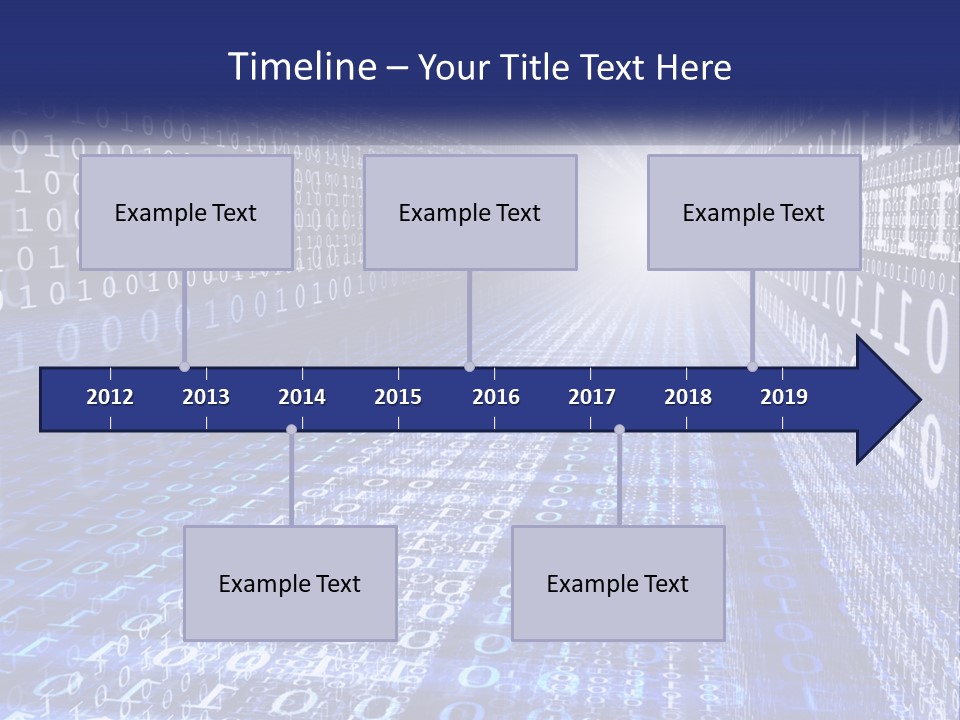 A Blue And White Background With Numbers In It PowerPoint Template