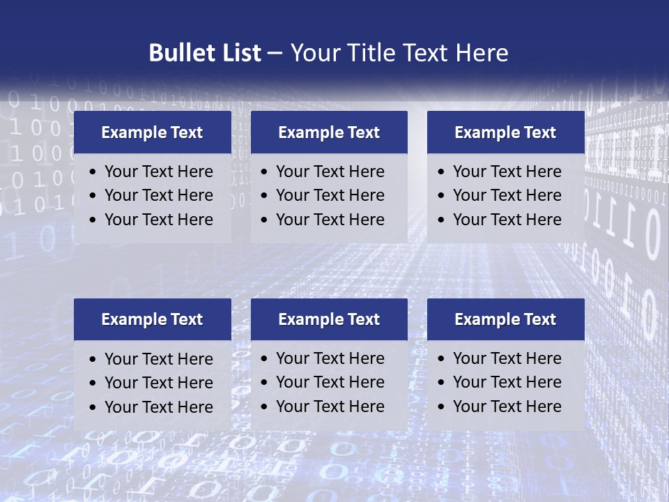 A Blue And White Background With Numbers In It PowerPoint Template
