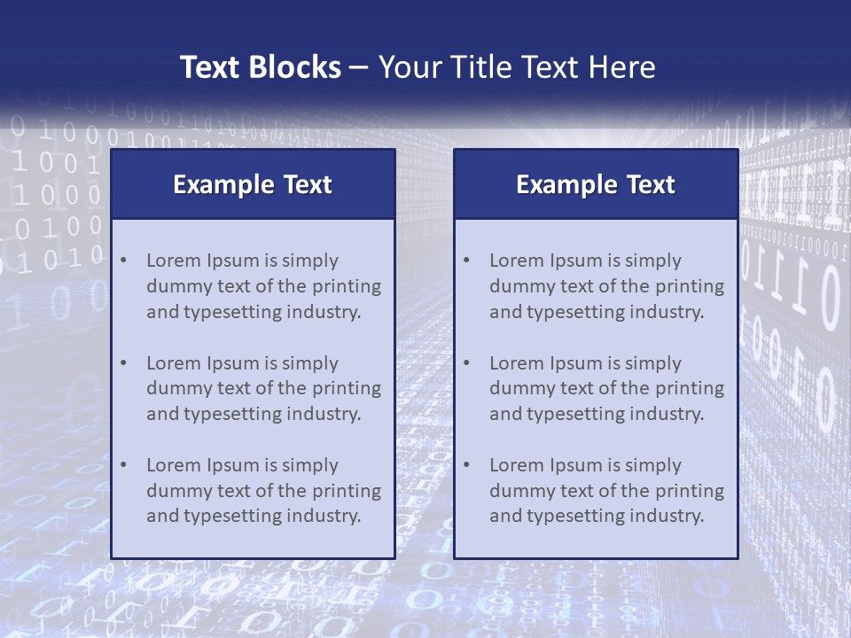 A Blue And White Background With Numbers In It PowerPoint Template