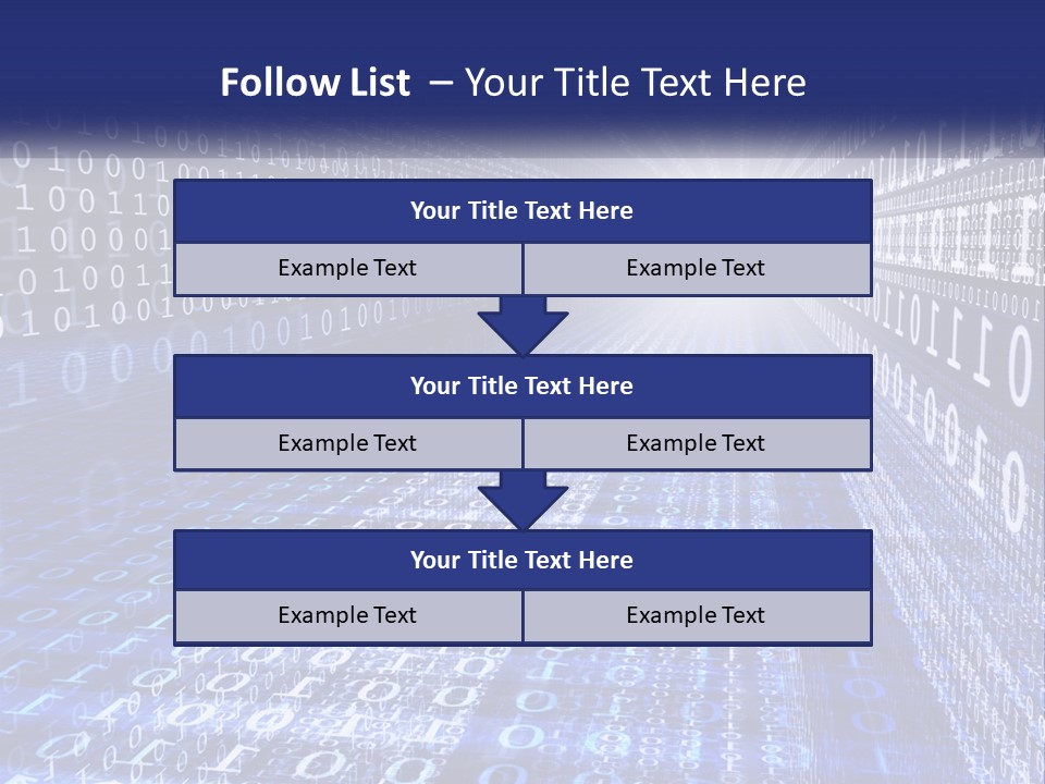A Blue And White Background With Numbers In It PowerPoint Template