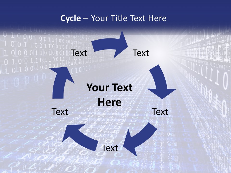 A Blue And White Background With Numbers In It PowerPoint Template