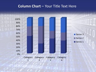 A Blue And White Background With Numbers In It PowerPoint Template