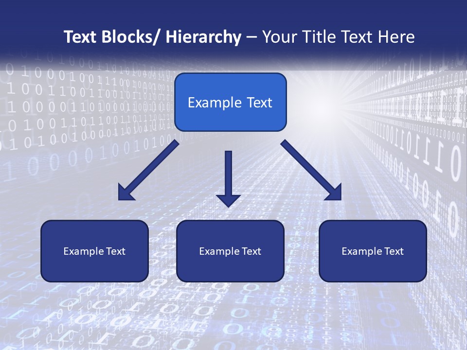 A Blue And White Background With Numbers In It PowerPoint Template