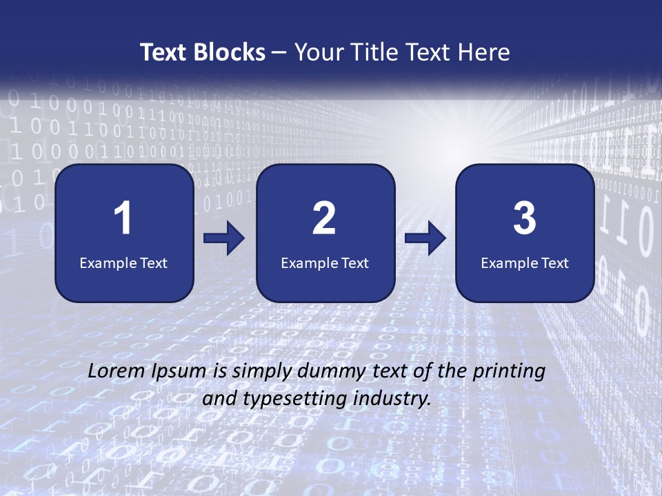 A Blue And White Background With Numbers In It PowerPoint Template