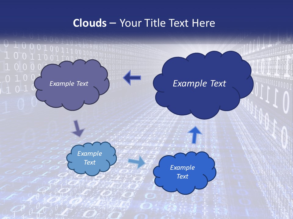 A Blue And White Background With Numbers In It PowerPoint Template
