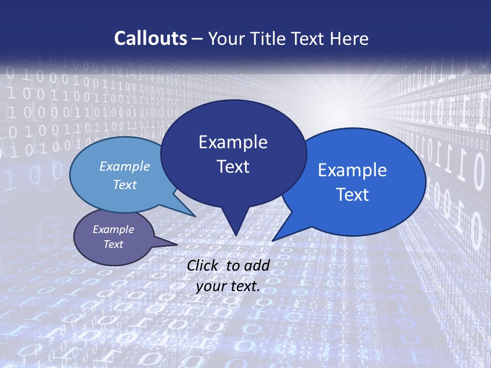 A Blue And White Background With Numbers In It PowerPoint Template