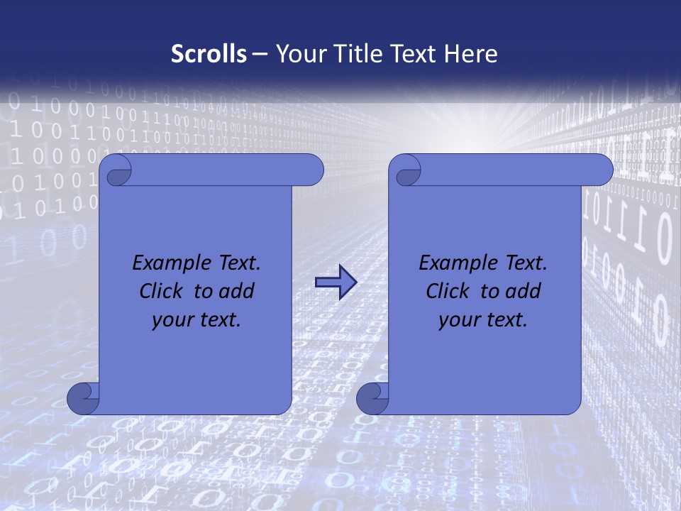 A Blue And White Background With Numbers In It PowerPoint Template