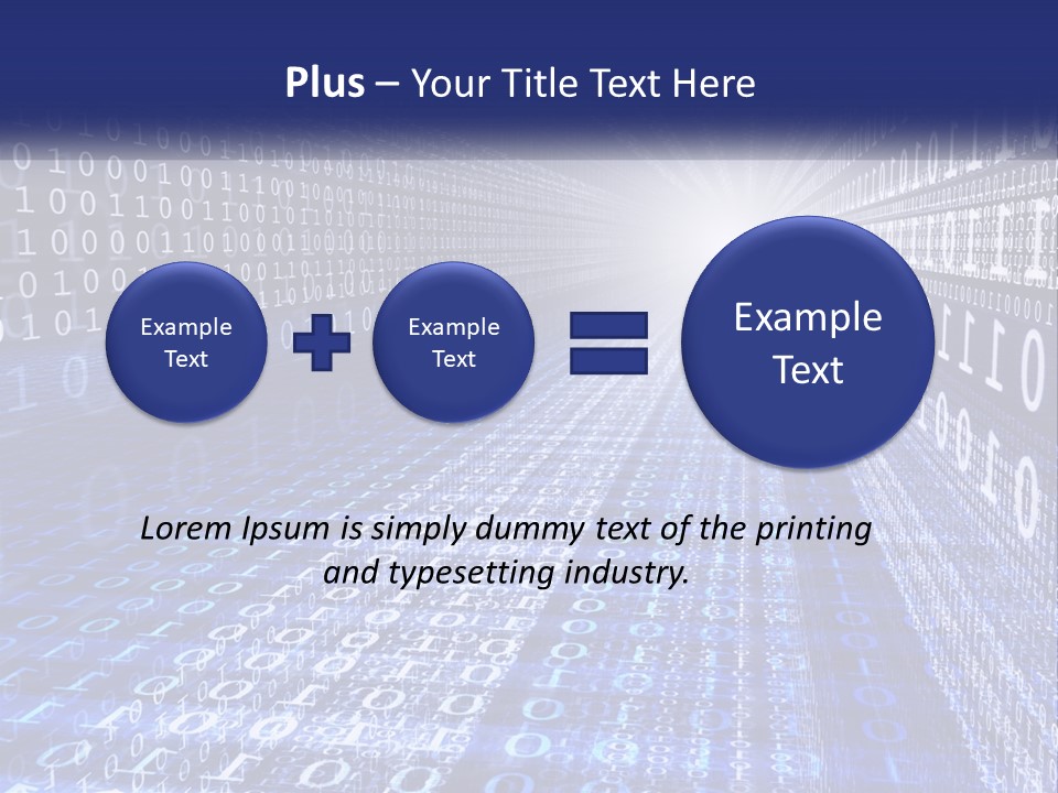 A Blue And White Background With Numbers In It PowerPoint Template