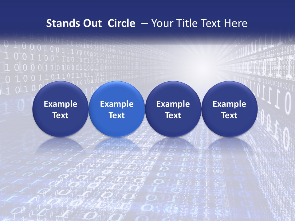 A Blue And White Background With Numbers In It PowerPoint Template