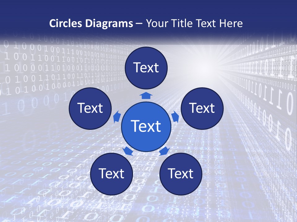 A Blue And White Background With Numbers In It PowerPoint Template