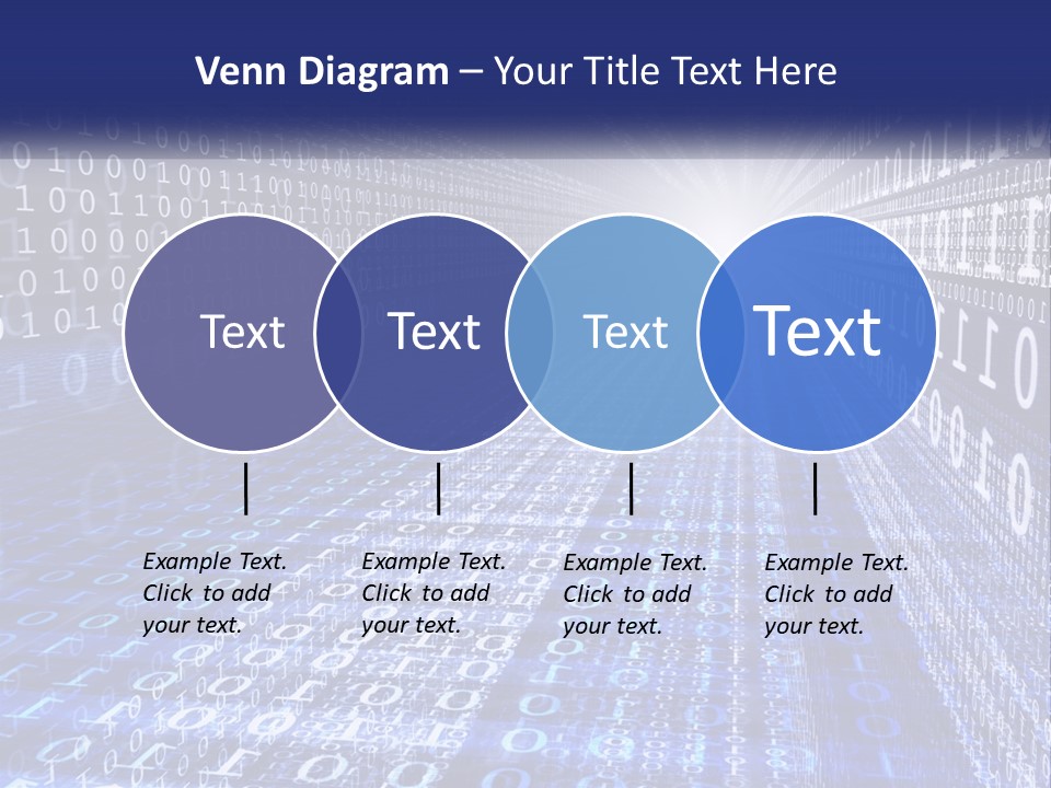 A Blue And White Background With Numbers In It PowerPoint Template
