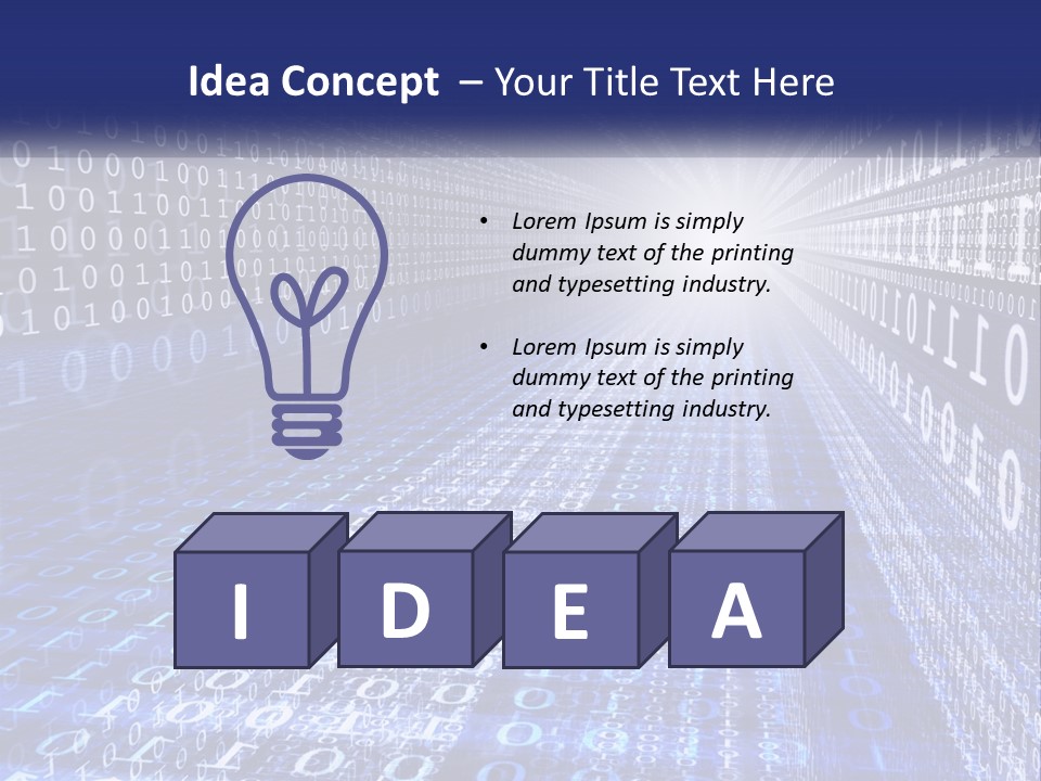 A Blue And White Background With Numbers In It PowerPoint Template