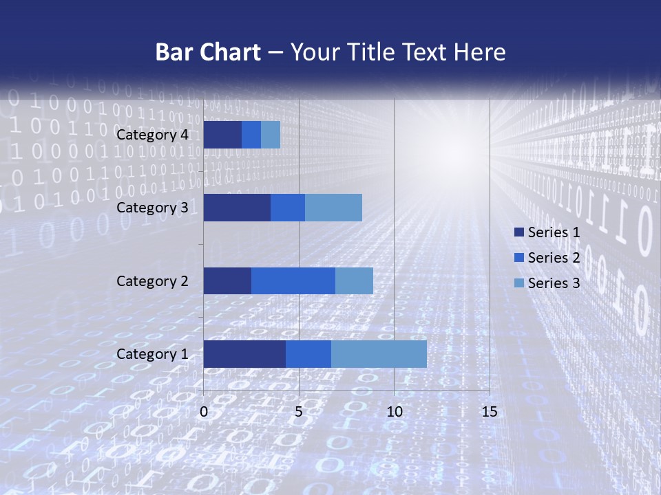 A Blue And White Background With Numbers In It PowerPoint Template