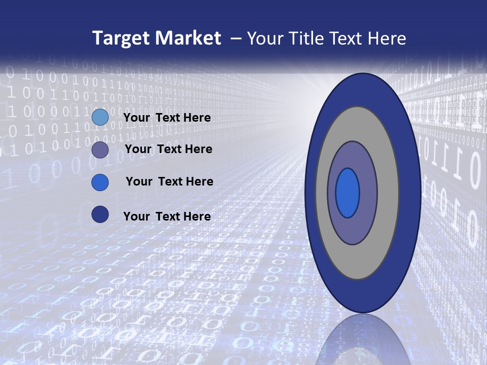 A Blue And White Background With Numbers In It PowerPoint Template