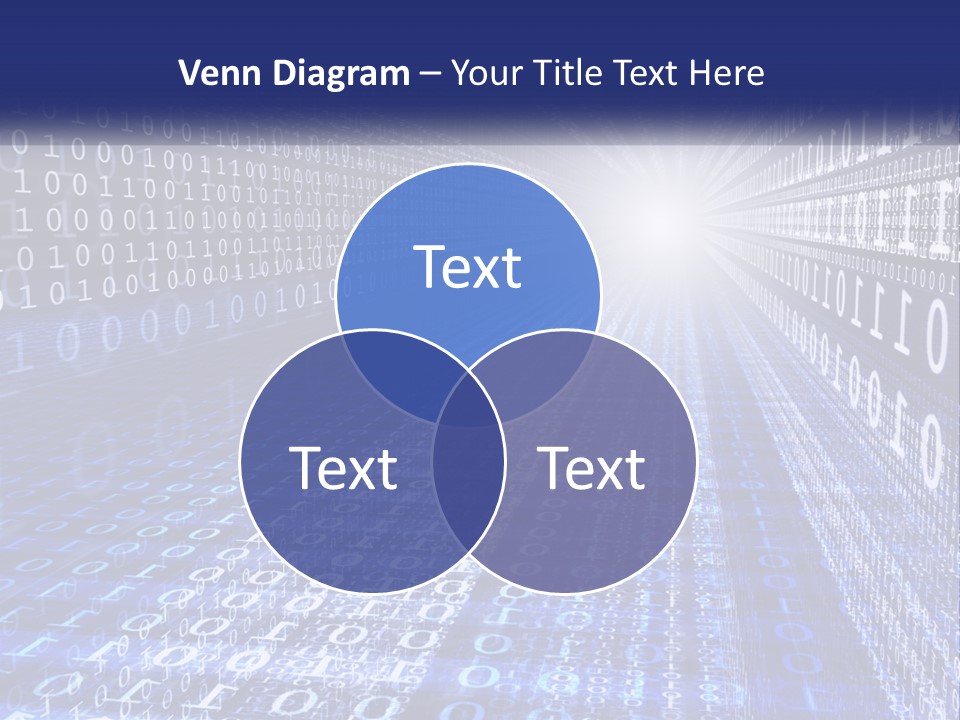 A Blue And White Background With Numbers In It PowerPoint Template
