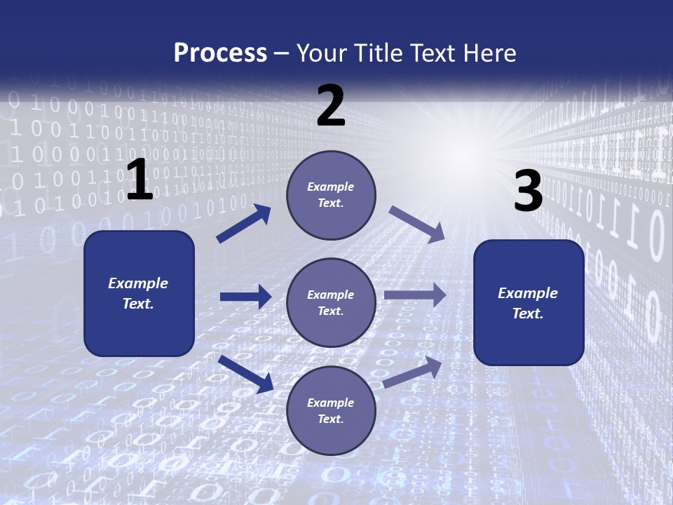 A Blue And White Background With Numbers In It PowerPoint Template