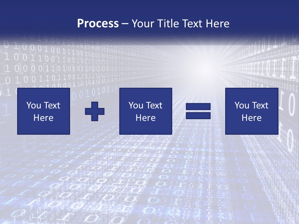 A Blue And White Background With Numbers In It PowerPoint Template