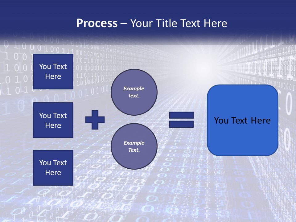 A Blue And White Background With Numbers In It PowerPoint Template