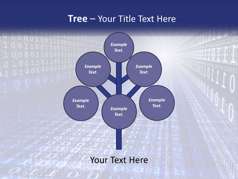 A Blue And White Background With Numbers In It PowerPoint Template
