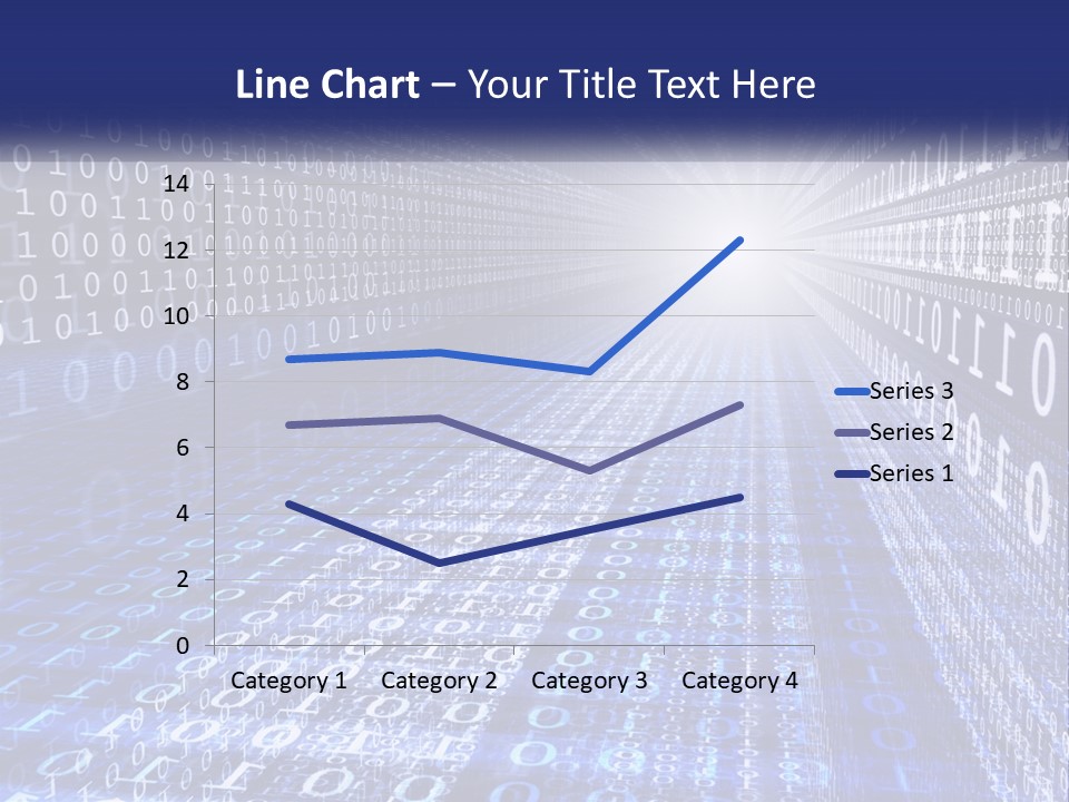 A Blue And White Background With Numbers In It PowerPoint Template