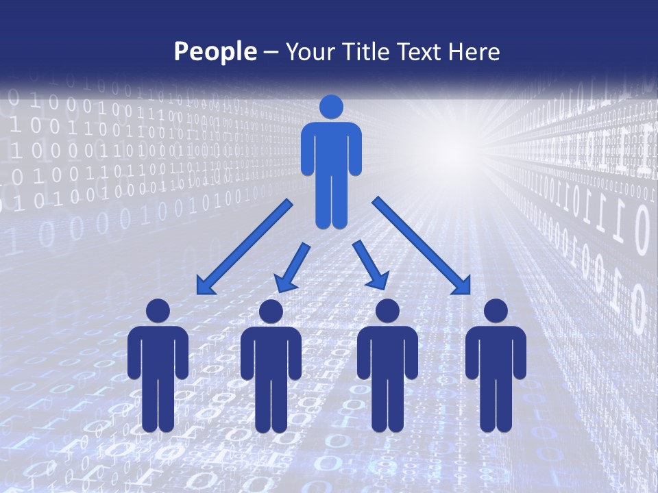 A Blue And White Background With Numbers In It PowerPoint Template