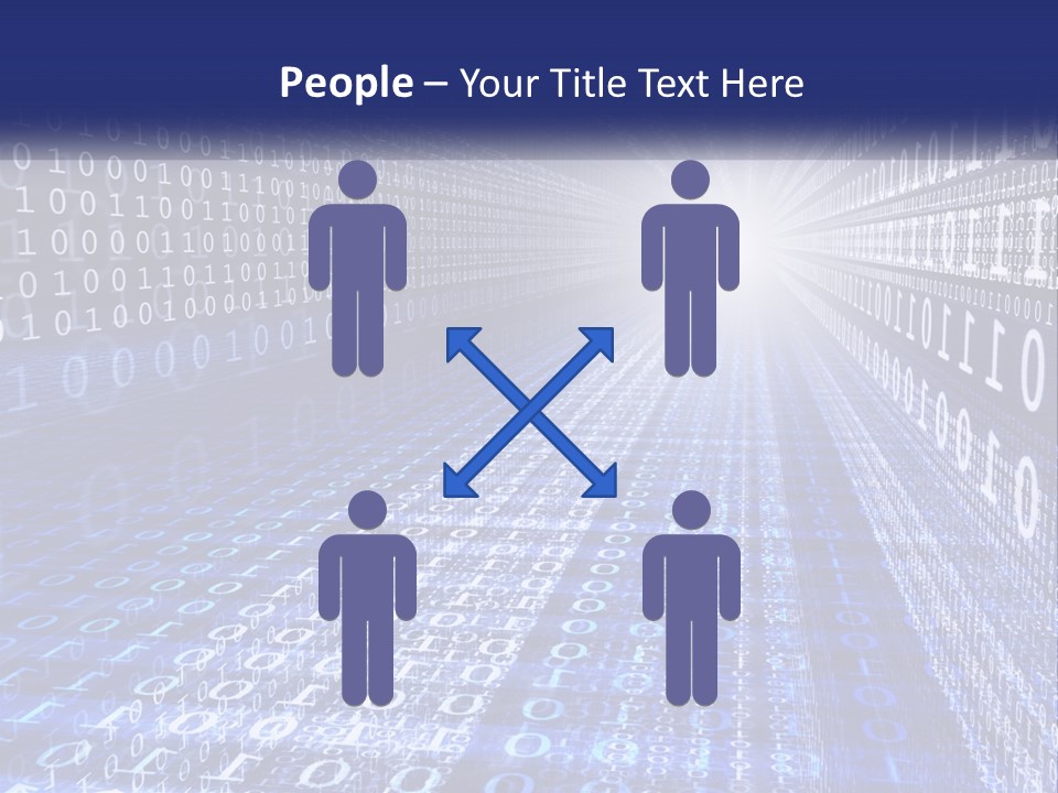 A Blue And White Background With Numbers In It PowerPoint Template