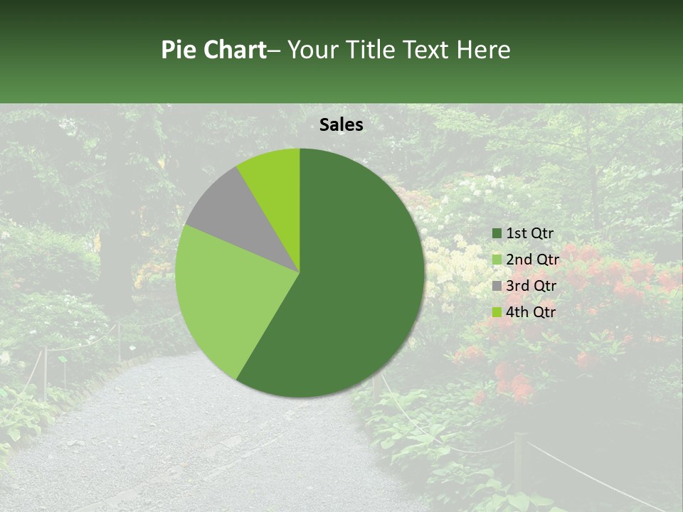 A Path In The Middle Of A Lush Green Park PowerPoint Template