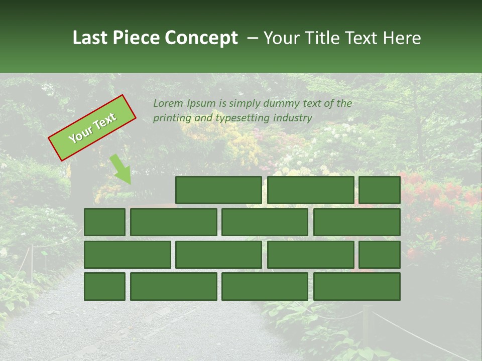 A Path In The Middle Of A Lush Green Park PowerPoint Template
