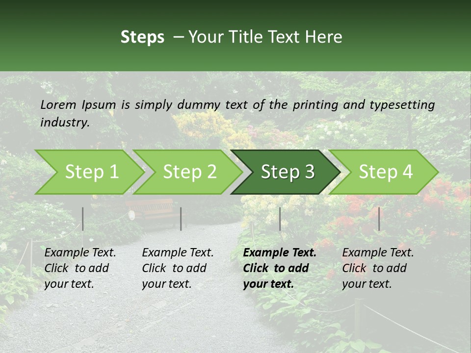 A Path In The Middle Of A Lush Green Park PowerPoint Template