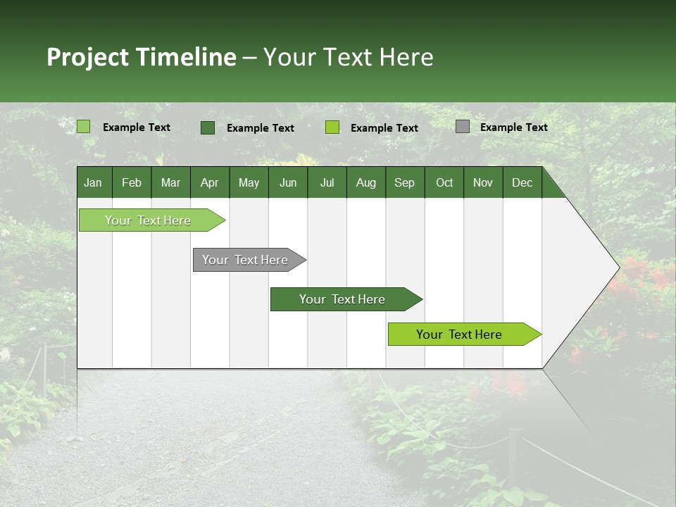 A Path In The Middle Of A Lush Green Park PowerPoint Template